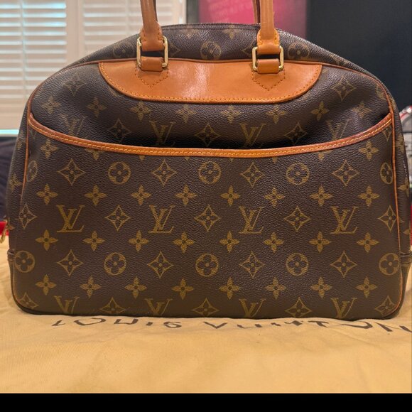 LOUIS VUITTON DEAUVILLE MONOGRAM BAG, TRAVEL BAG, MAKEUP BAG VERY DRY HANDLES - Picture 1 of 16